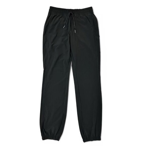 Lululemon Black High Rise Drawstring Lightweight Jogger Pants Sz 6 Athleisure - Picture 1 of 10